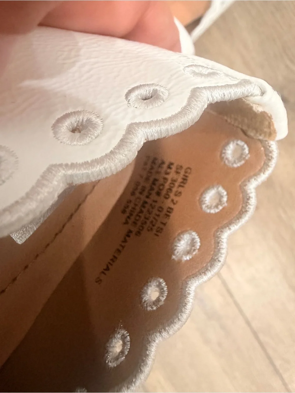 Dolce Vita White Scalloped Mary Jane Dress Shoes - Girls
